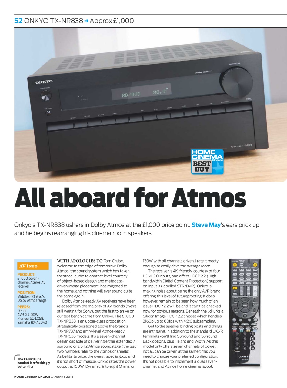 Home Cinema Choice Preview Pages