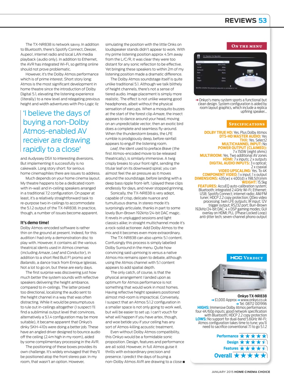 Home Cinema Choice Preview Pages