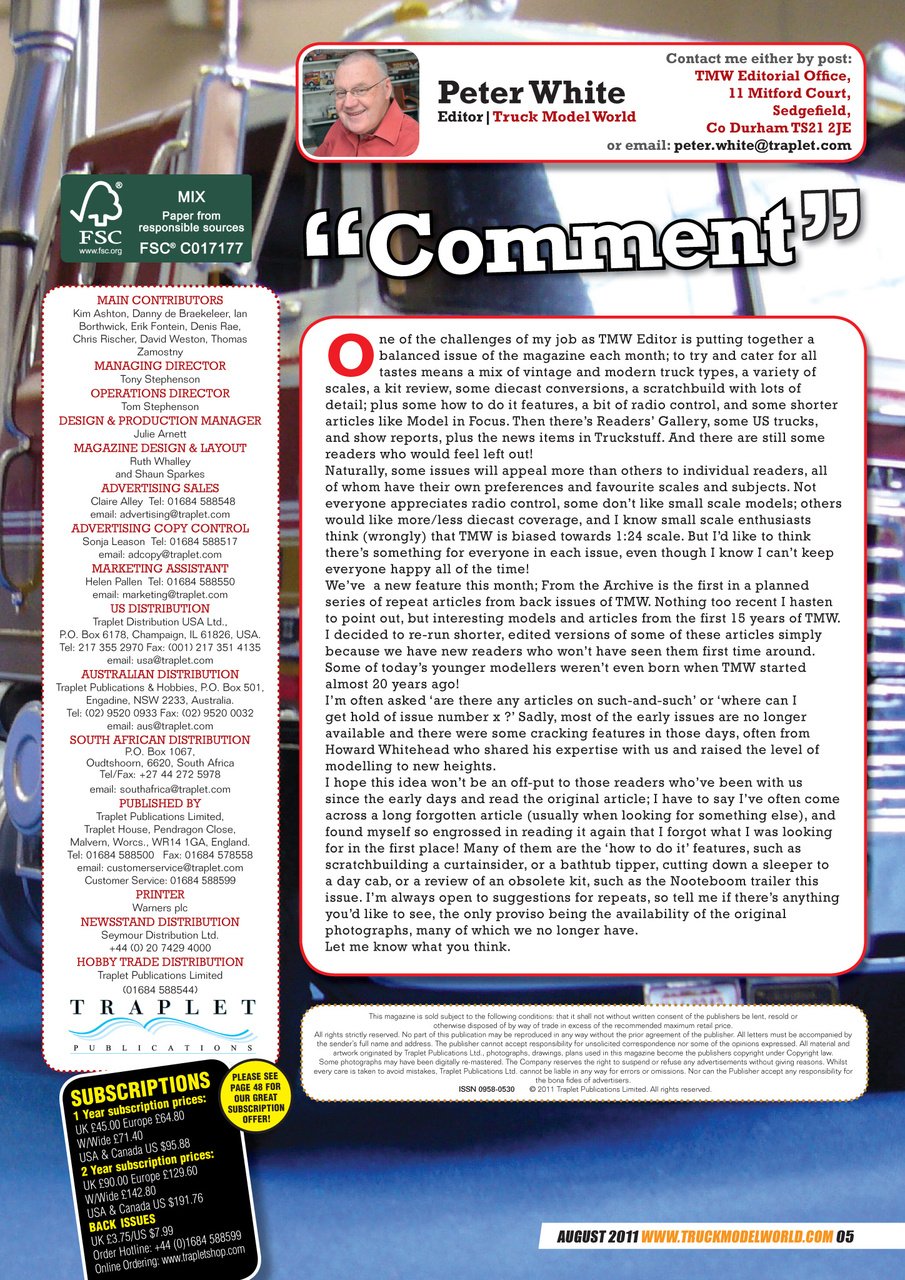 Model Car Truck Motorcycles World Preview Pages