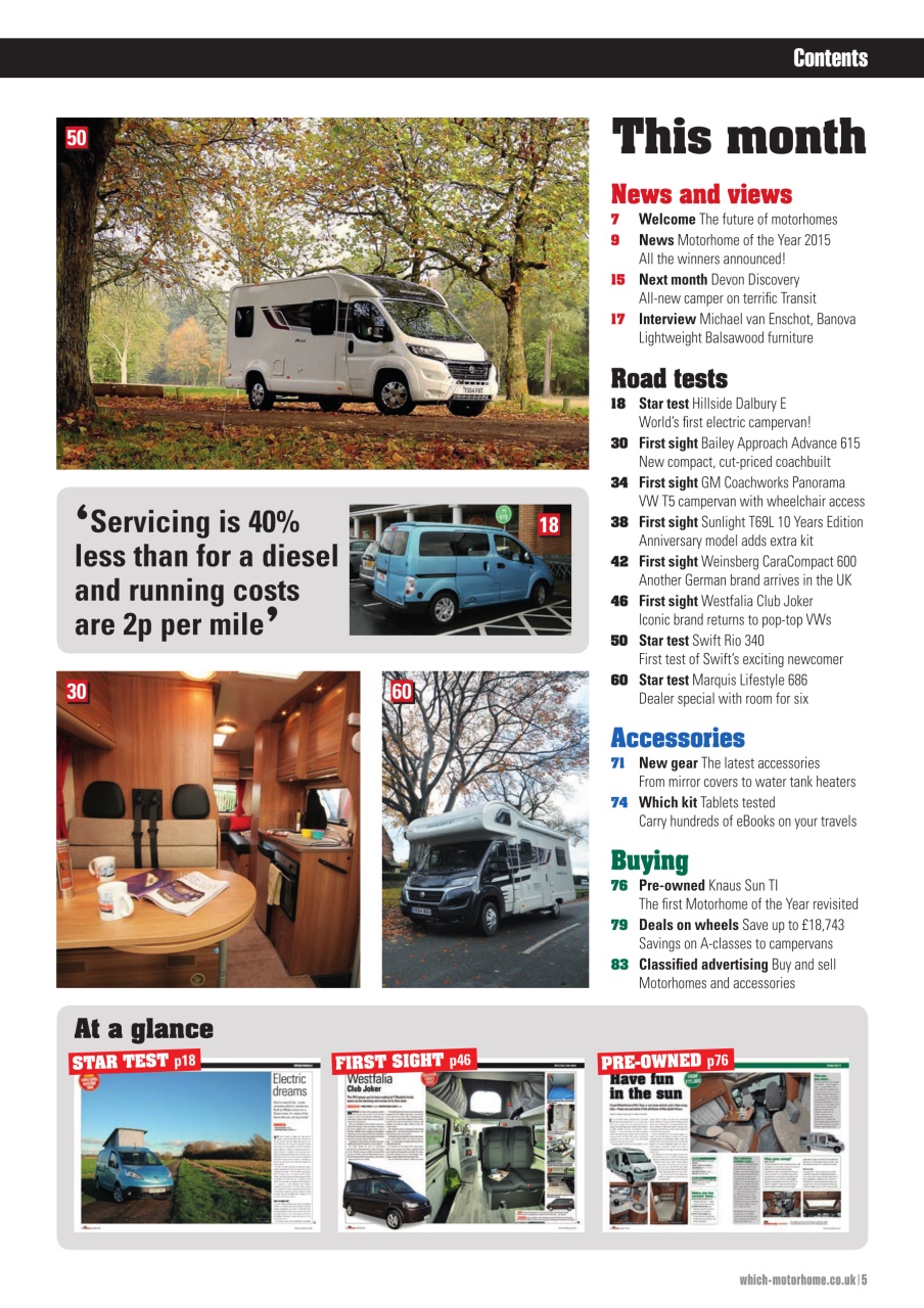 What Motorhome magazine Preview Pages