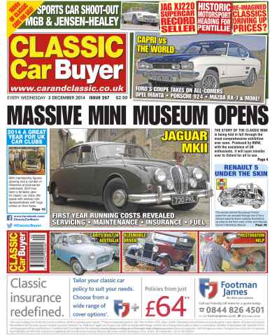 Classic Car Buyer issue No.256 Massive Mini Museum Opens