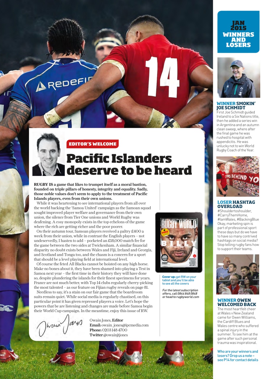 Rugby World Preview Pages