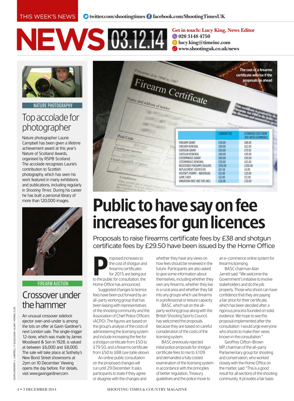 Shooting Times & Country Preview Pages