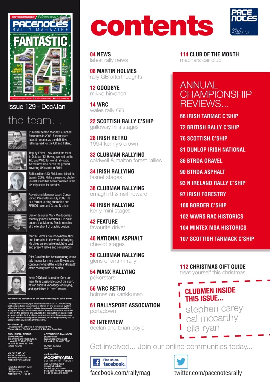 Pacenotes Rally magazine Preview Pages