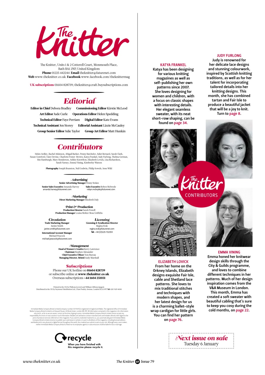 The Knitter Preview Pages