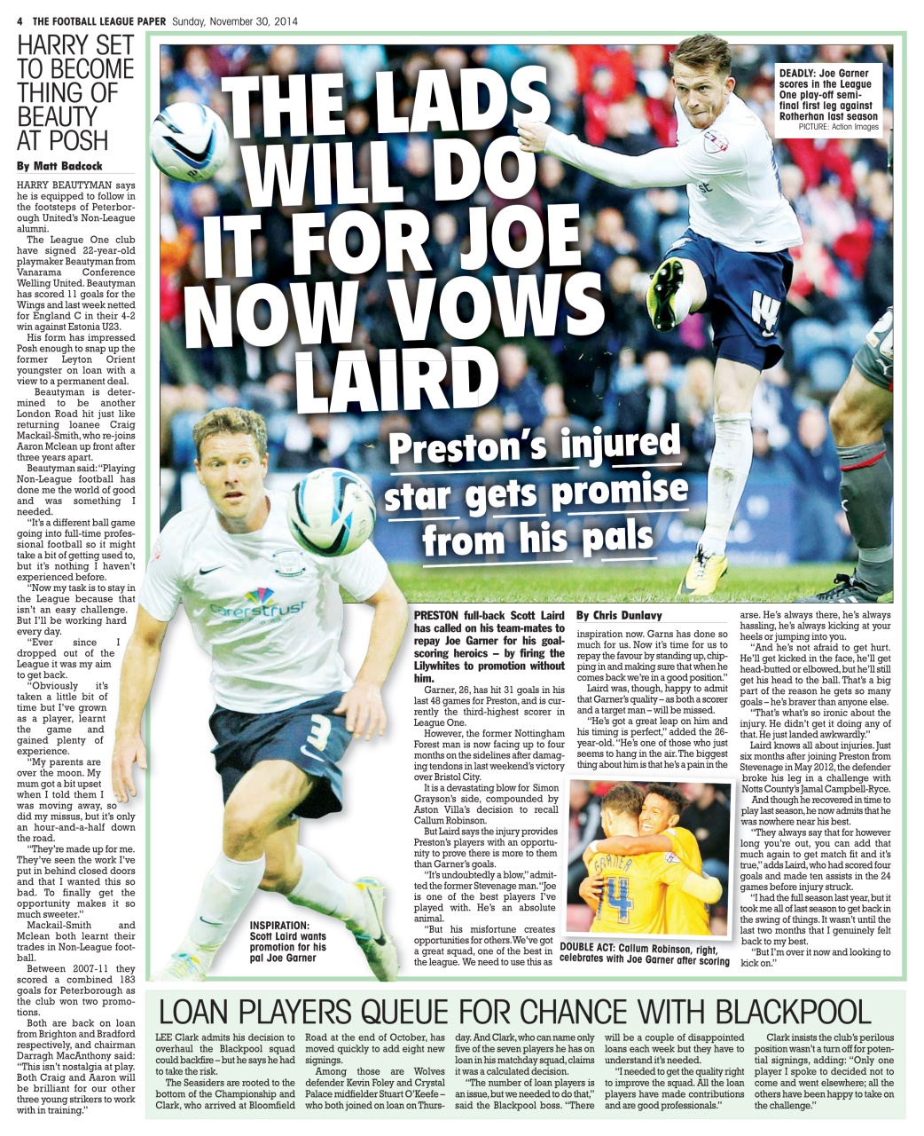 The Football League Paper Preview Pages