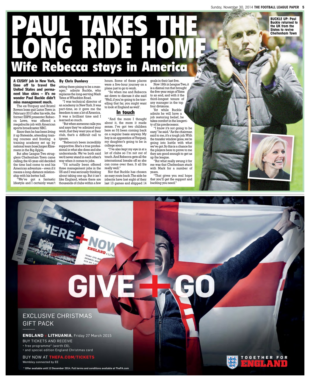 The Football League Paper Preview Pages