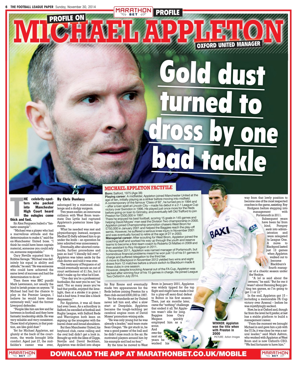 The Football League Paper Preview Pages