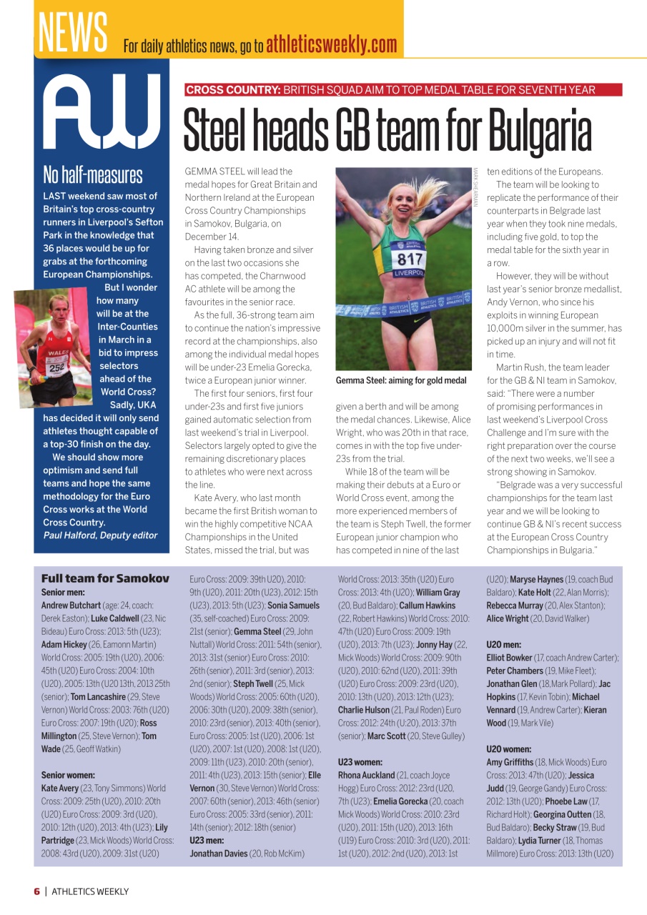 AW – Athletics Weekly Magazine Preview Pages