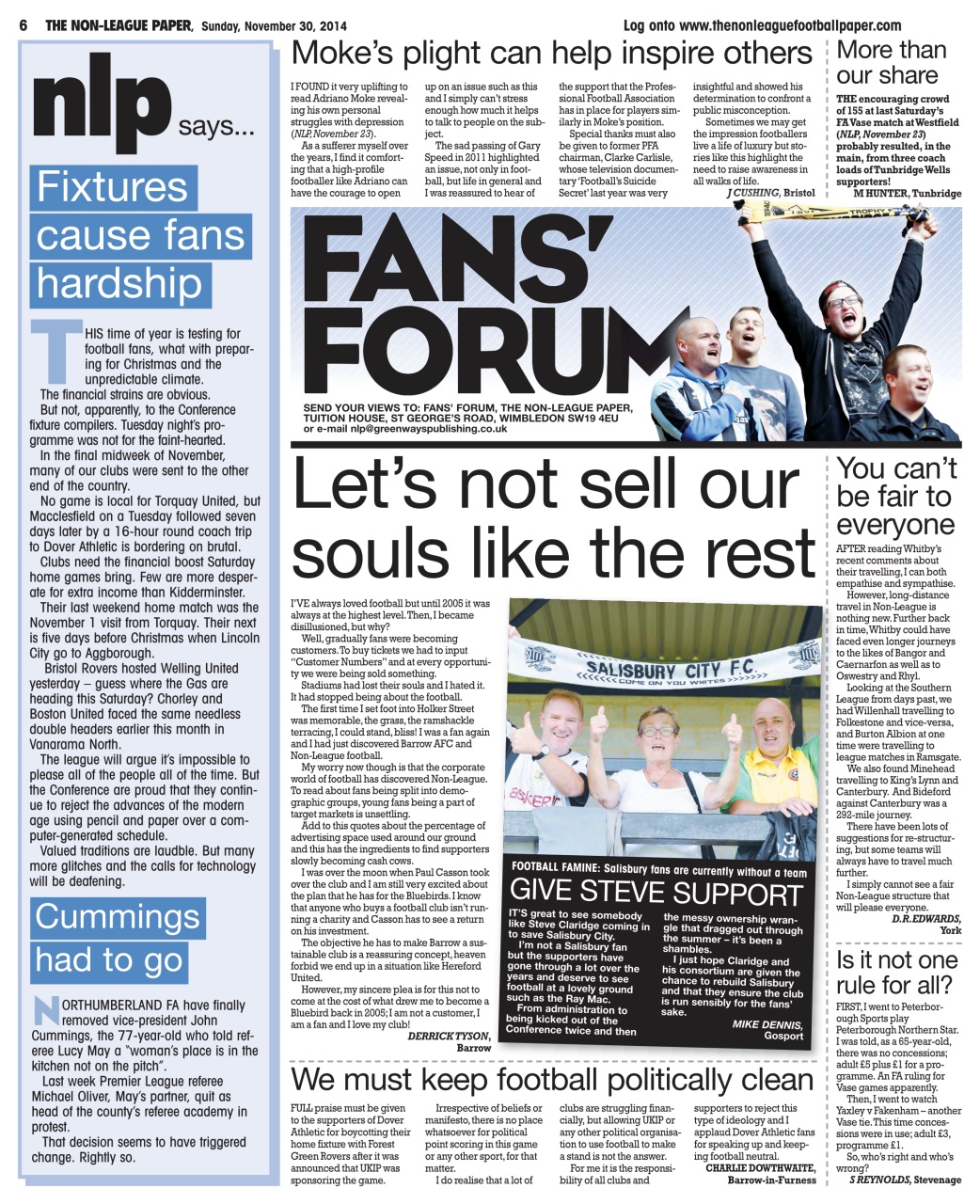 The Non-League Football Paper Preview Pages