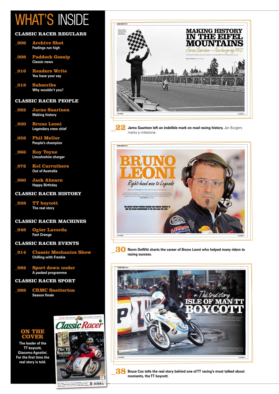 Classic Racer Preview Pages