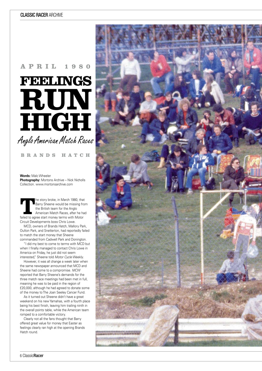 Classic Racer Preview Pages