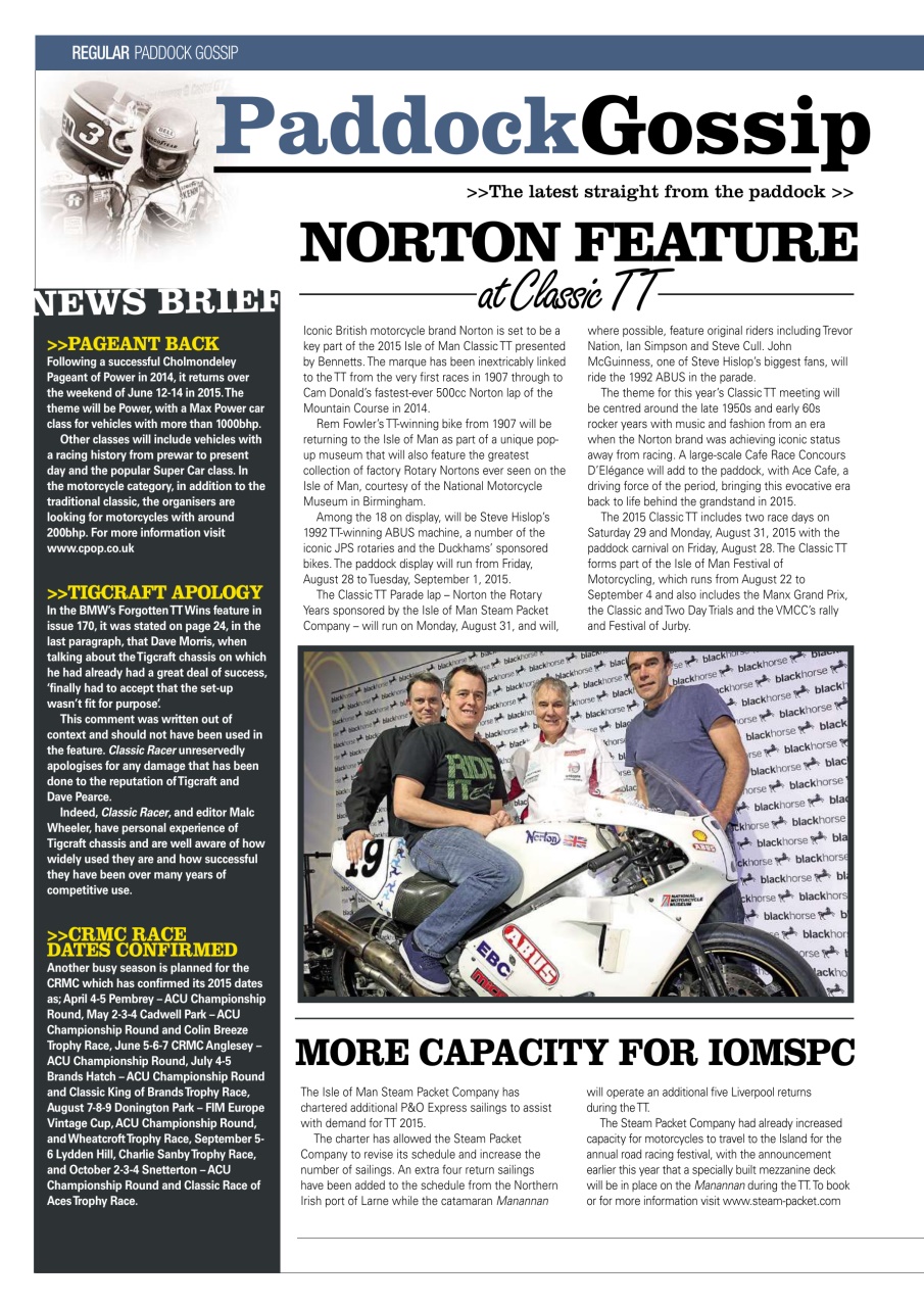 Classic Racer Preview Pages