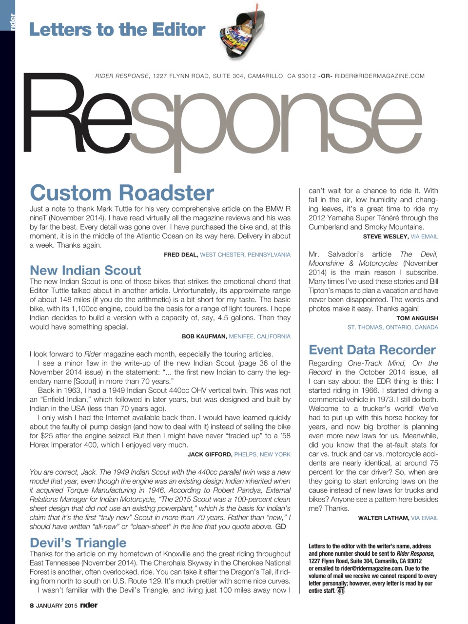 Rider Magazine Preview Pages