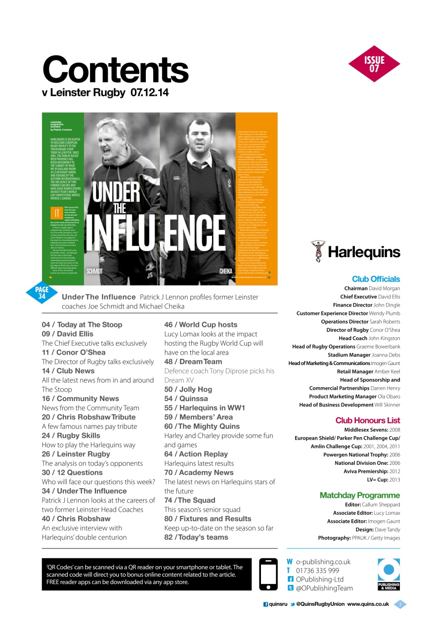 Harlequins Preview Pages