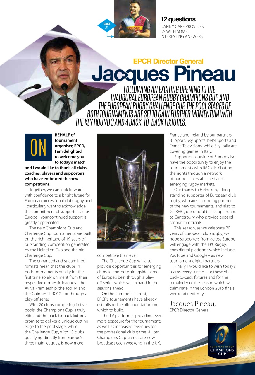 Harlequins Preview Pages