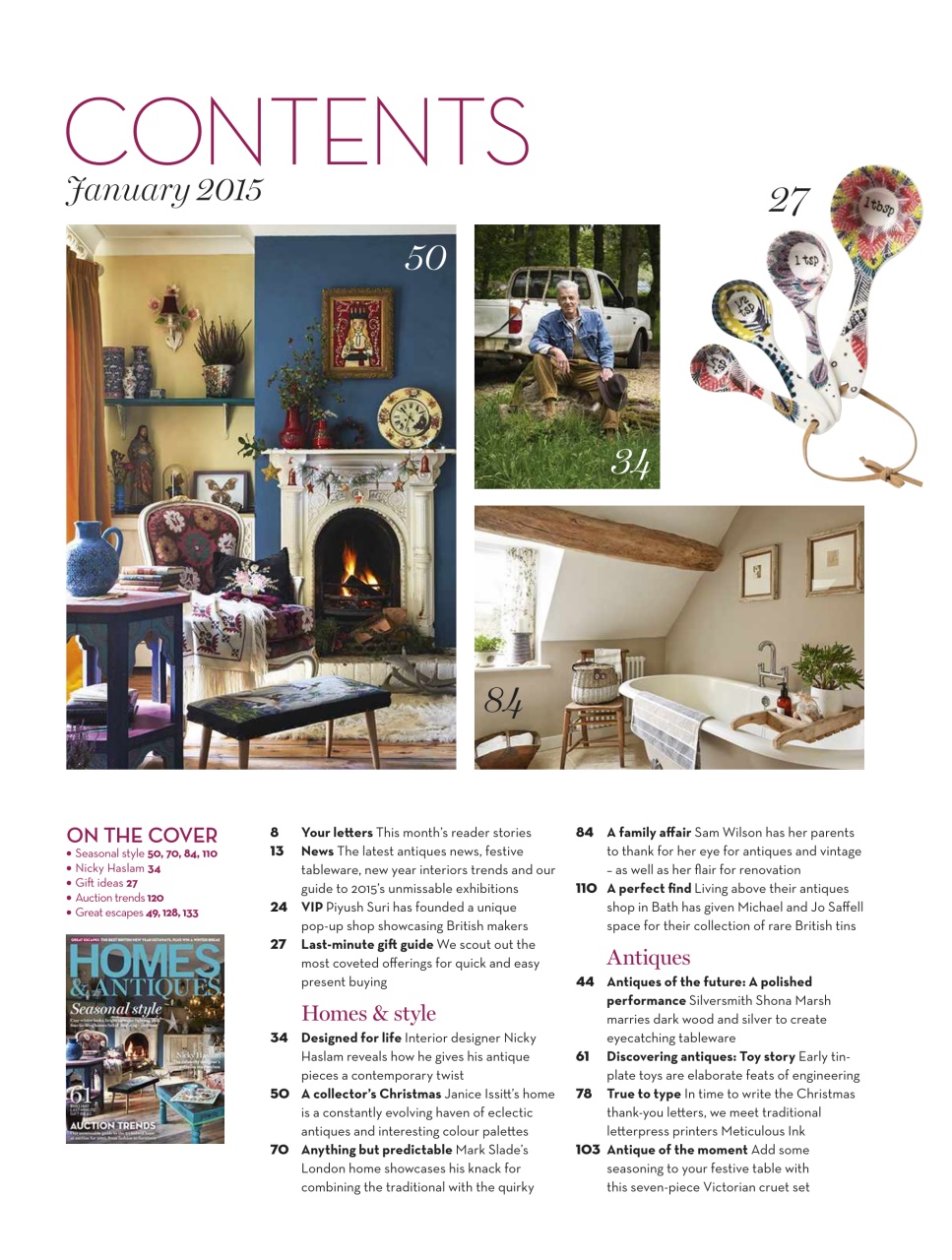 Homes & Antiques Magazine Preview Pages