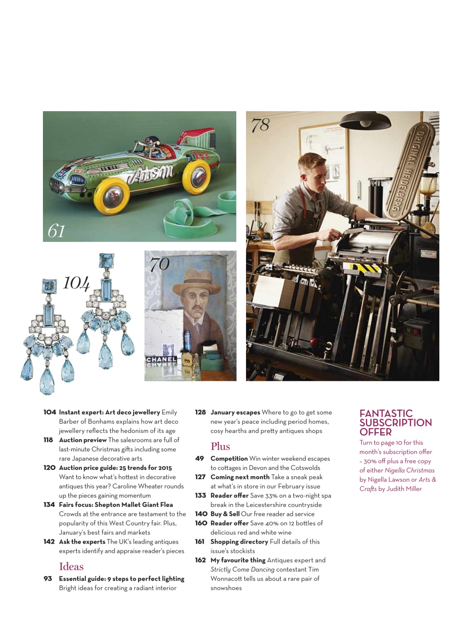 Homes & Antiques Magazine Preview Pages