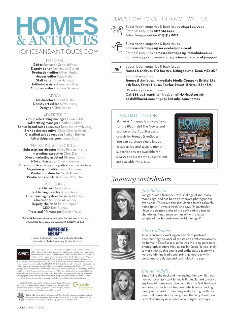 Homes & Antiques Magazine Preview Pages