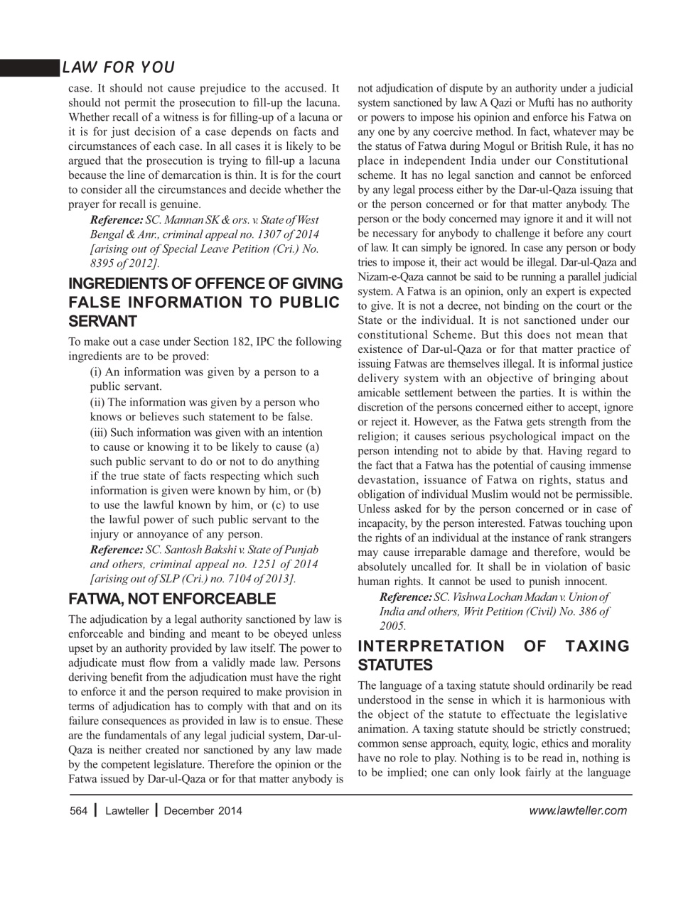 Lawteller – A Legal Awareness Magazine Preview Pages