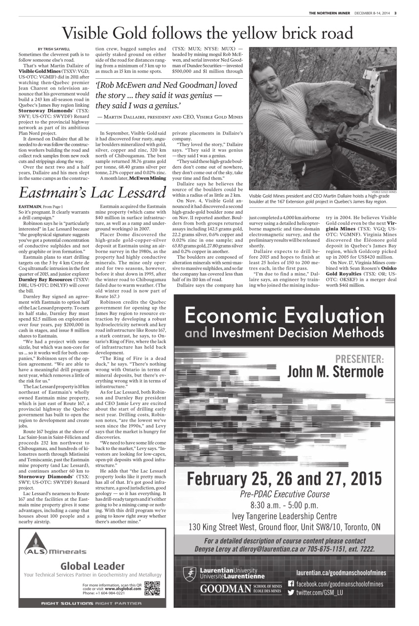 The Northern Miner Preview Pages