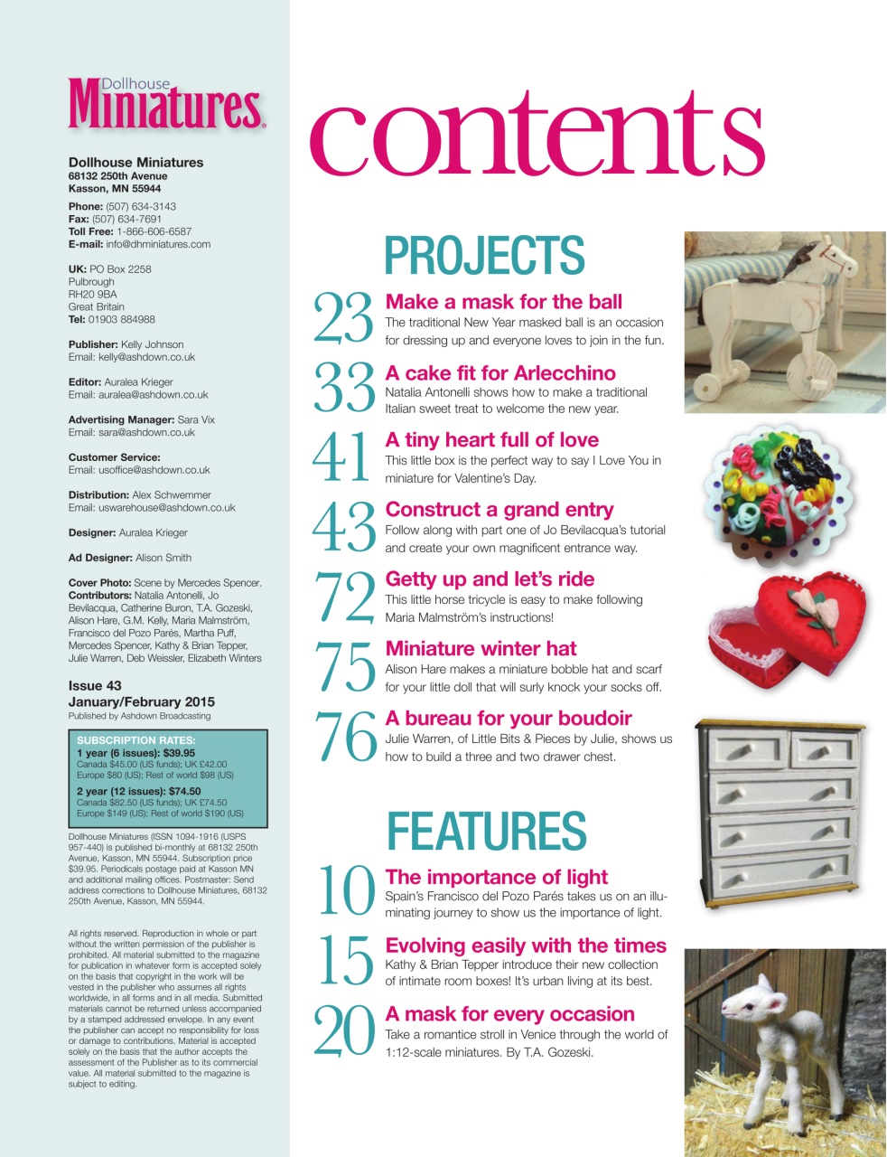 Dollhouse Miniatures Preview Pages