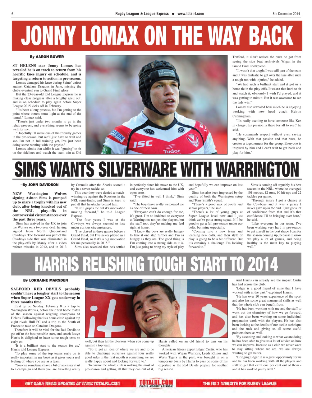 League Express Preview Pages