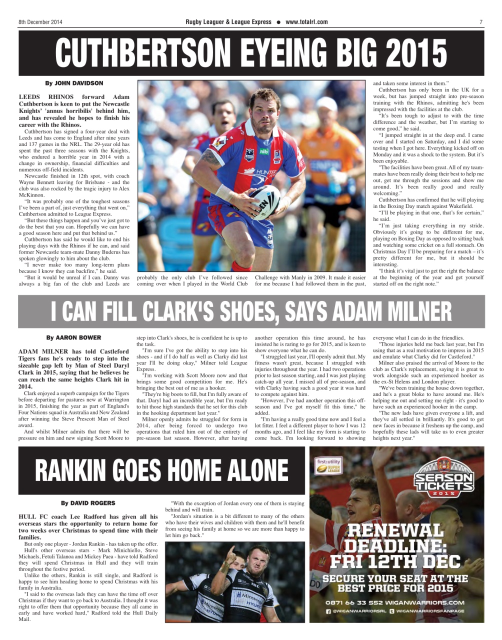 League Express Preview Pages