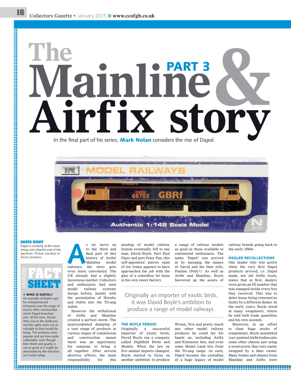 Collectors Gazette Preview Pages