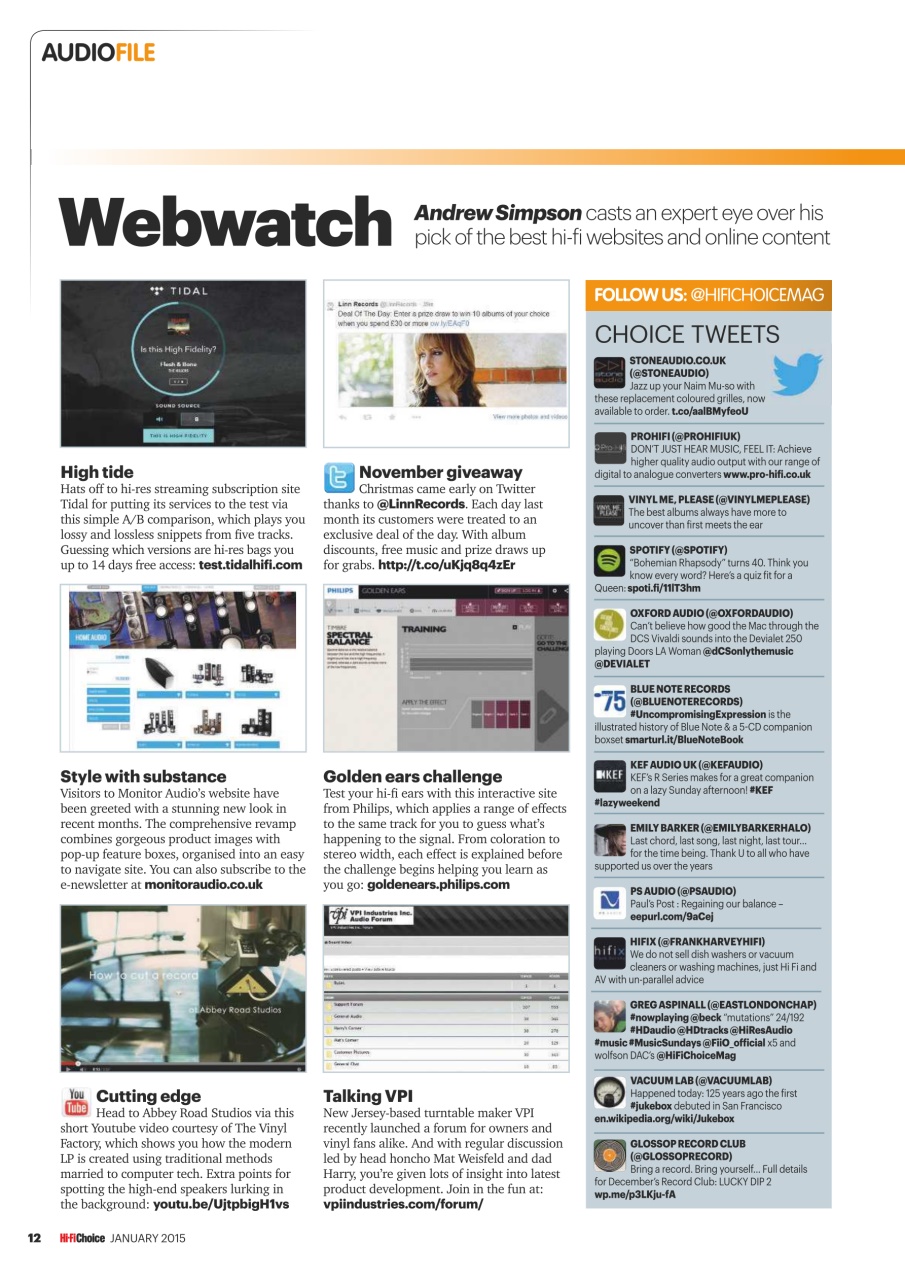 Hi-Fi Choice Preview Pages