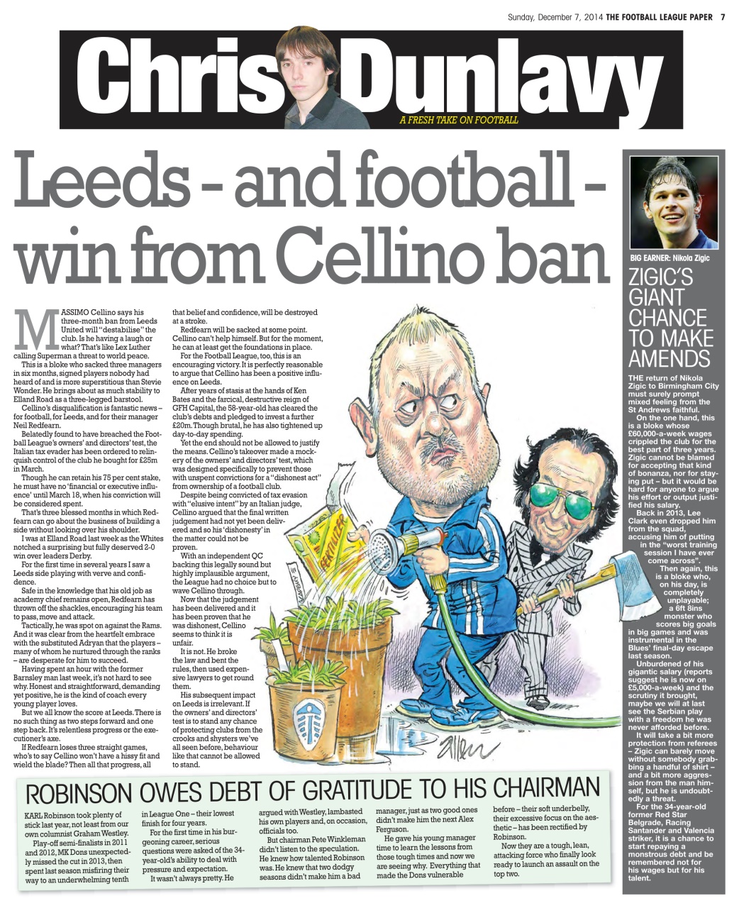 The Football League Paper Preview Pages