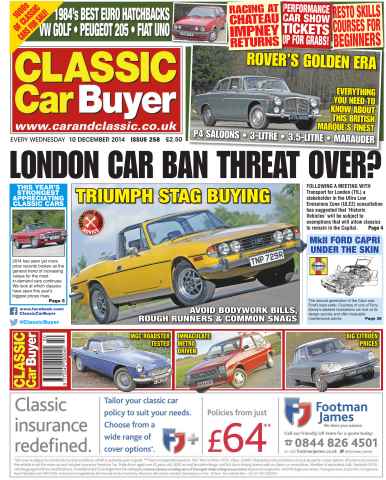 Classic Car Buyer issue No.257 London car ban threat over?