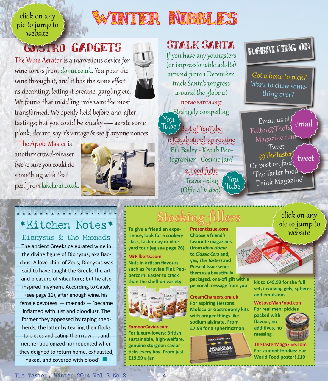 The Taster Magazine Preview Pages