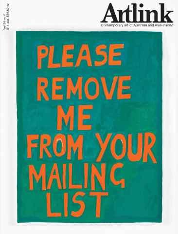 Artlink Magazine issue Sustainable? Artworld and real-world ecologies