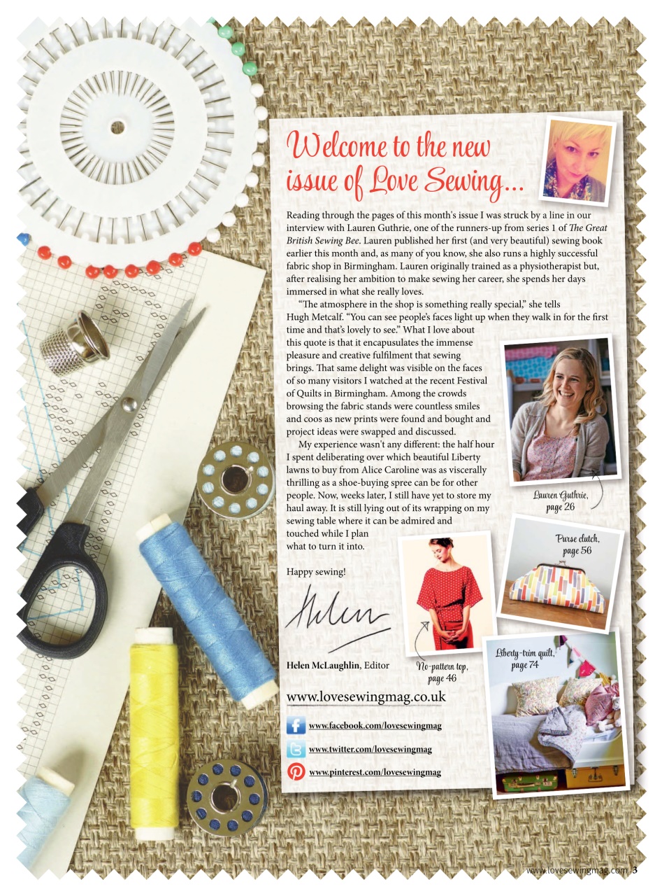 Love Sewing Preview Pages