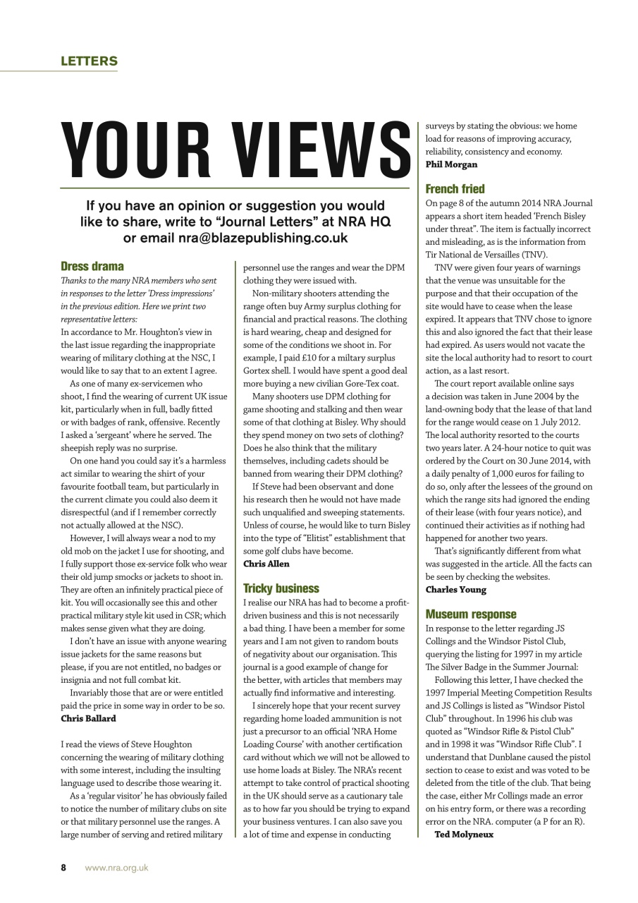 National Rifle Association Journal Preview Pages