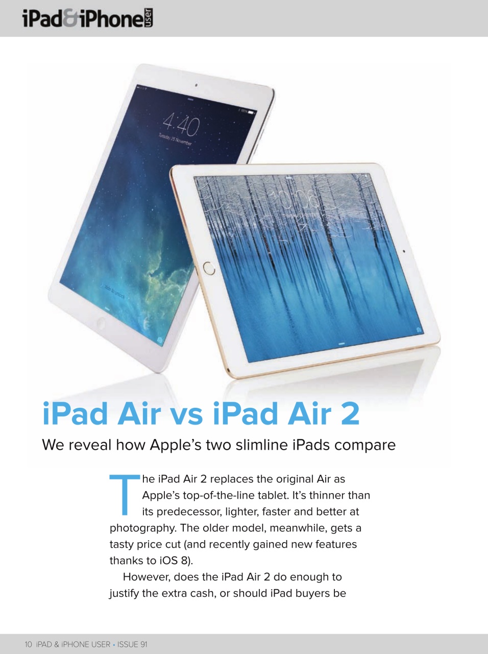 iPad and iPhone User Preview Pages