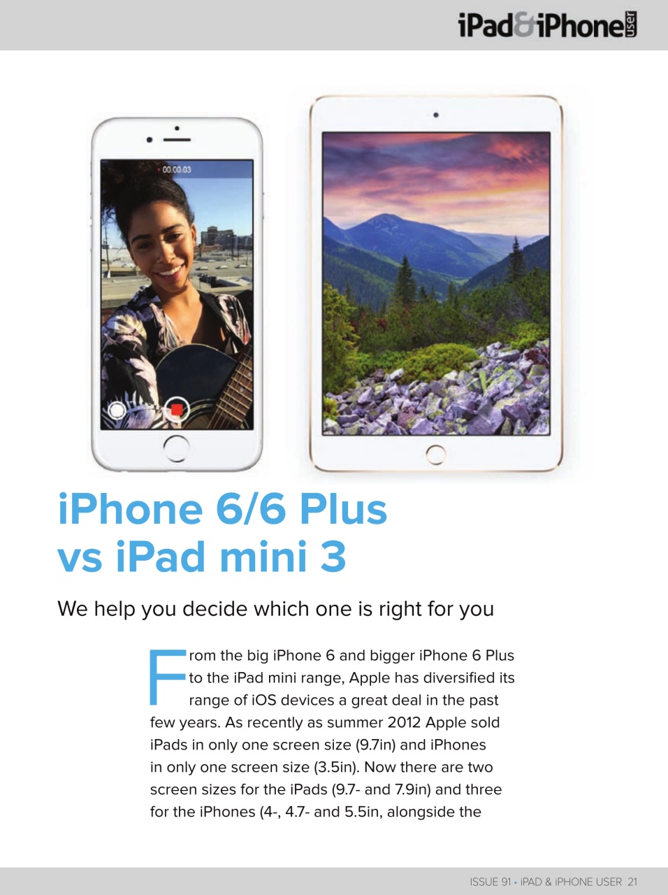 iPad and iPhone User Preview Pages