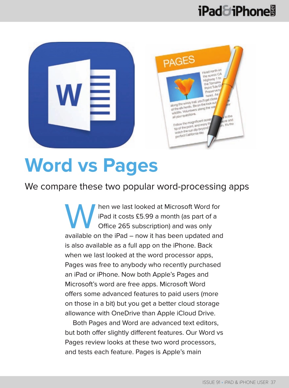 iPad and iPhone User Preview Pages