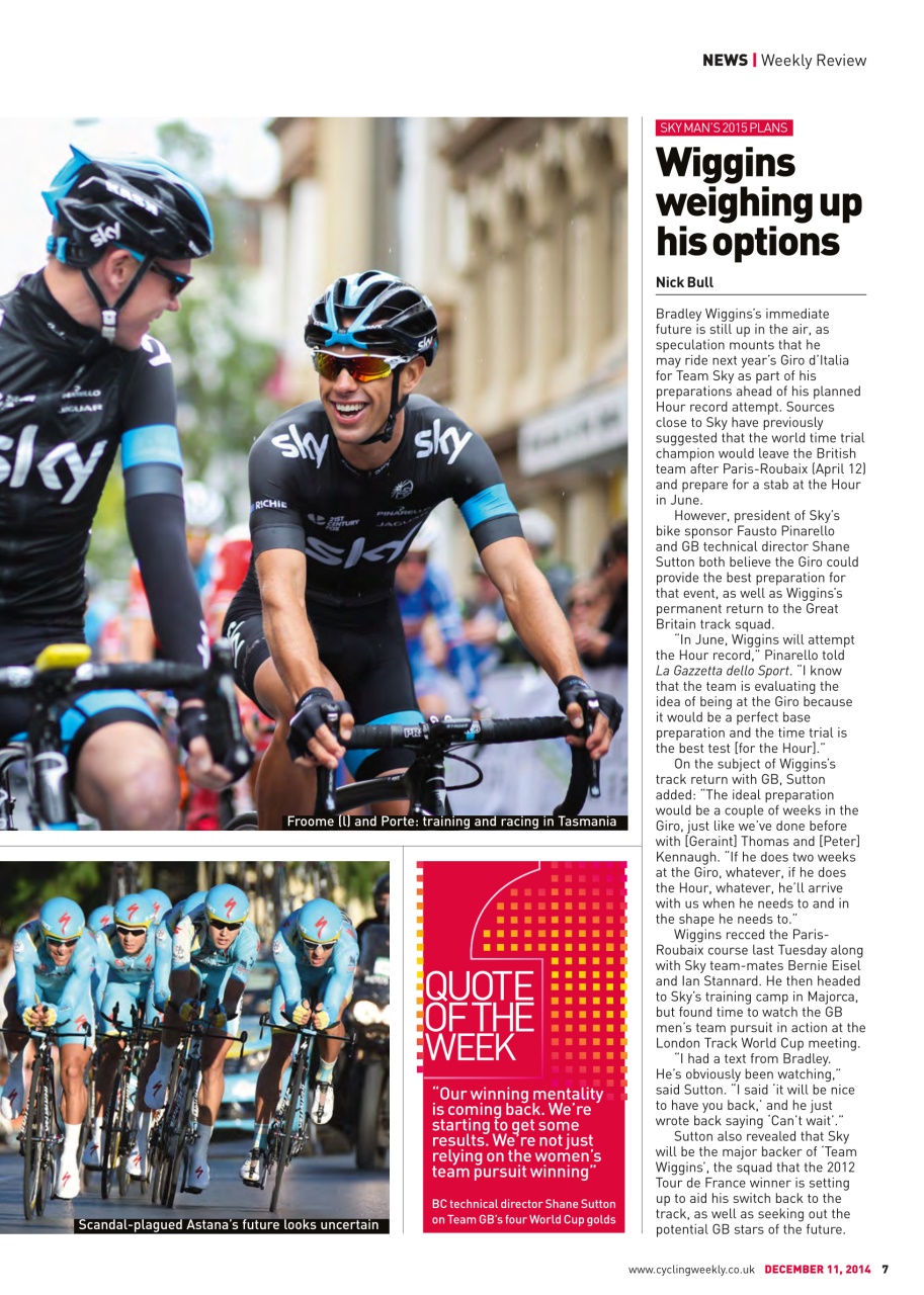 Cycling Weekly Preview Pages