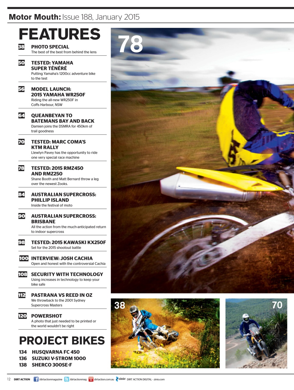 Dirt Action Preview Pages