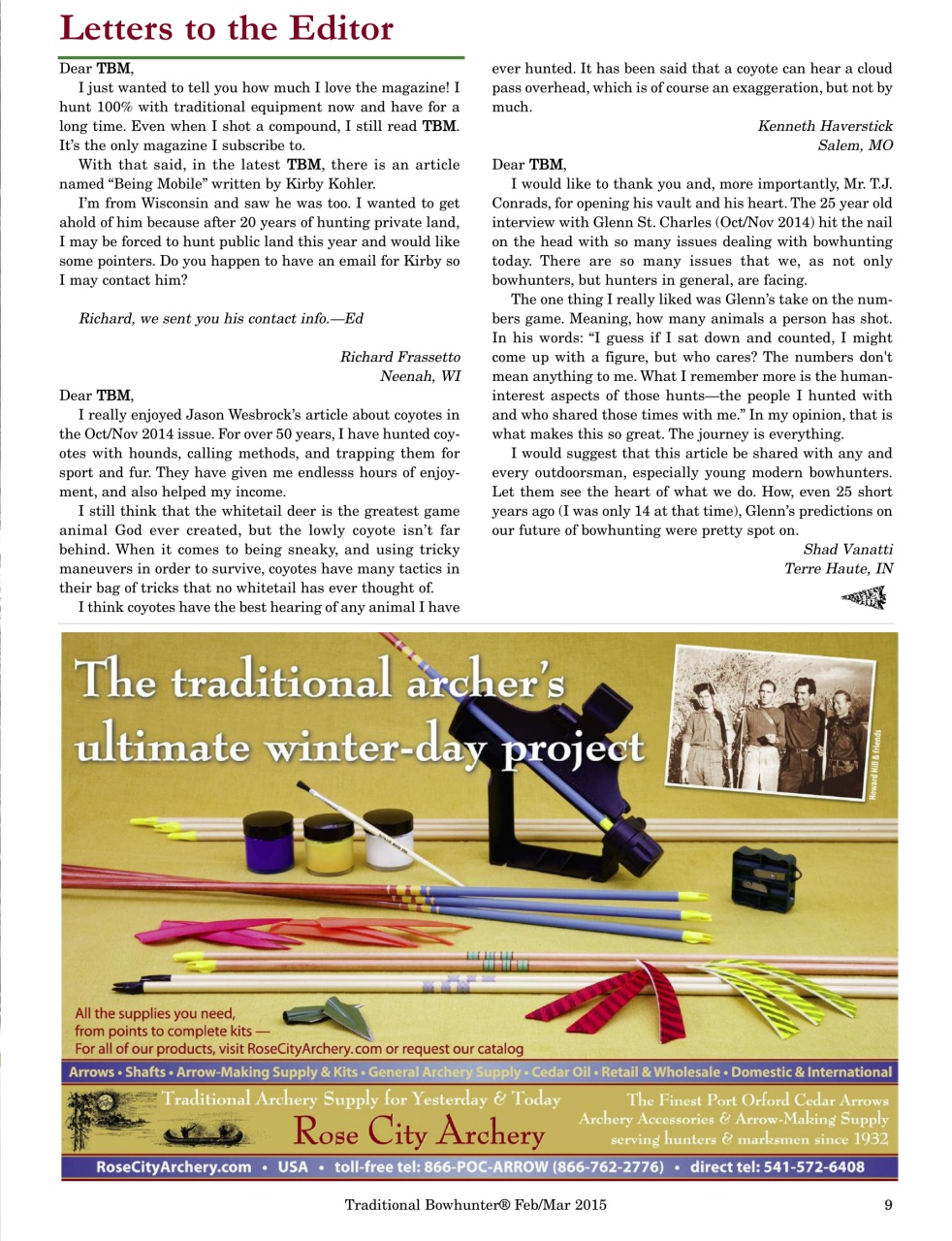 Traditional Bowhunter Magazine Preview Pages