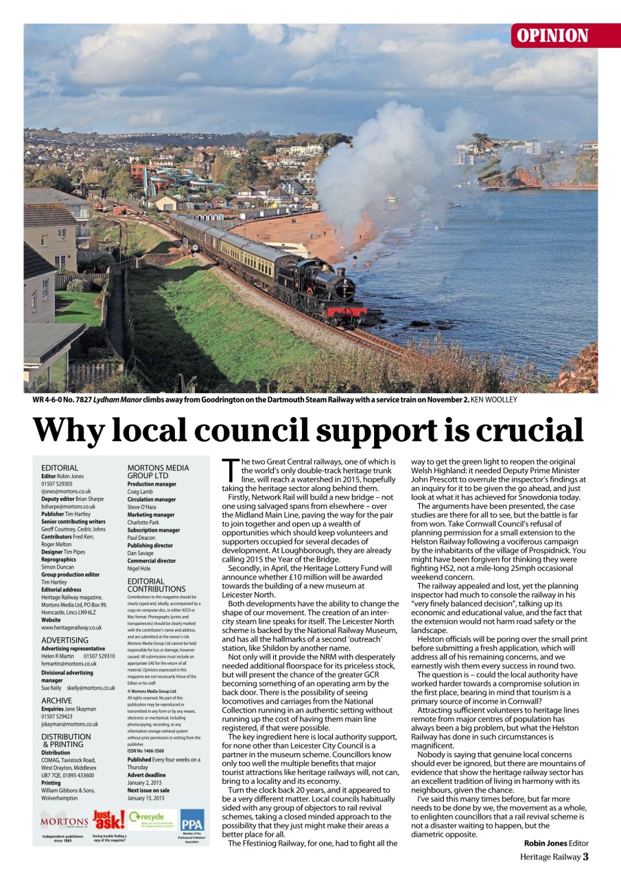 Heritage Railway Preview Pages