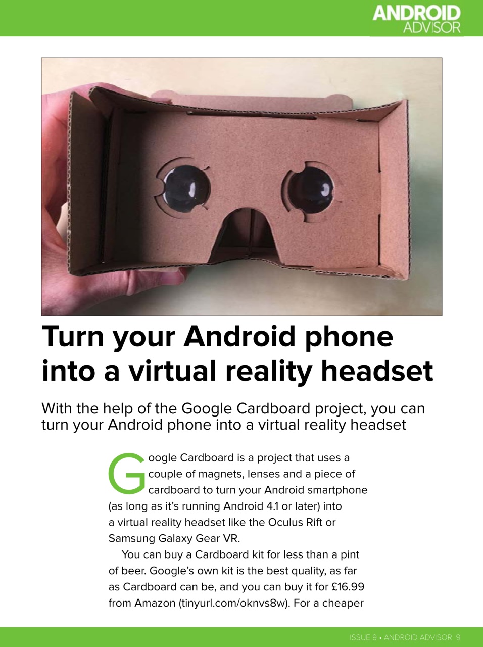 Android Advisor Preview Pages