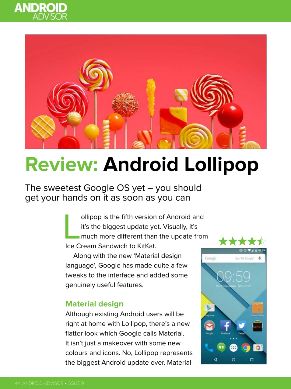 Android Advisor Preview Pages