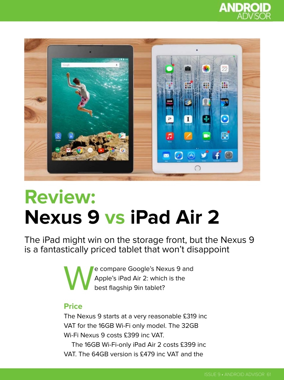 Android Advisor Preview Pages