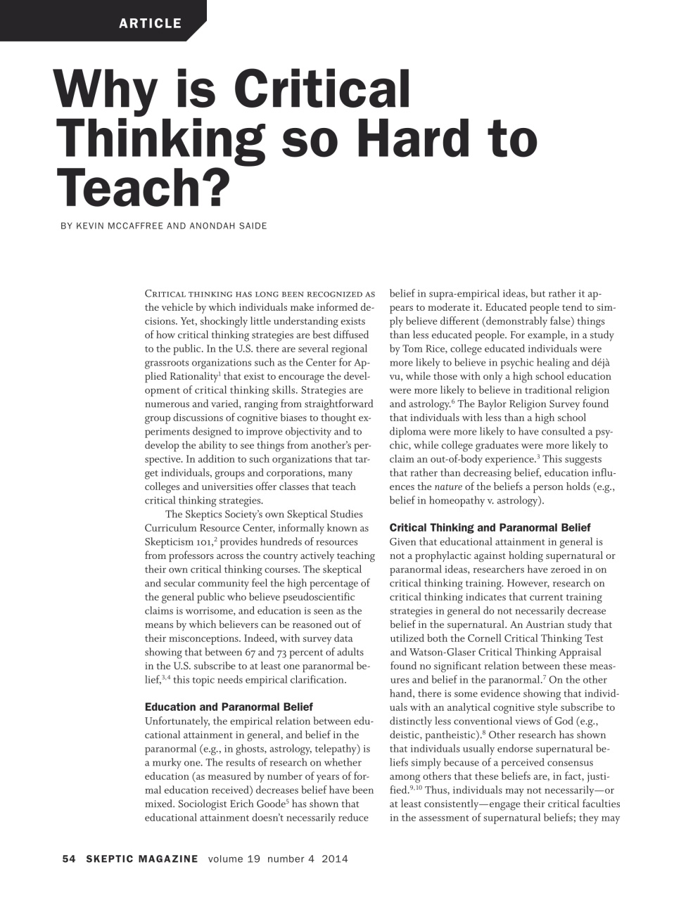 Skeptic Preview Pages