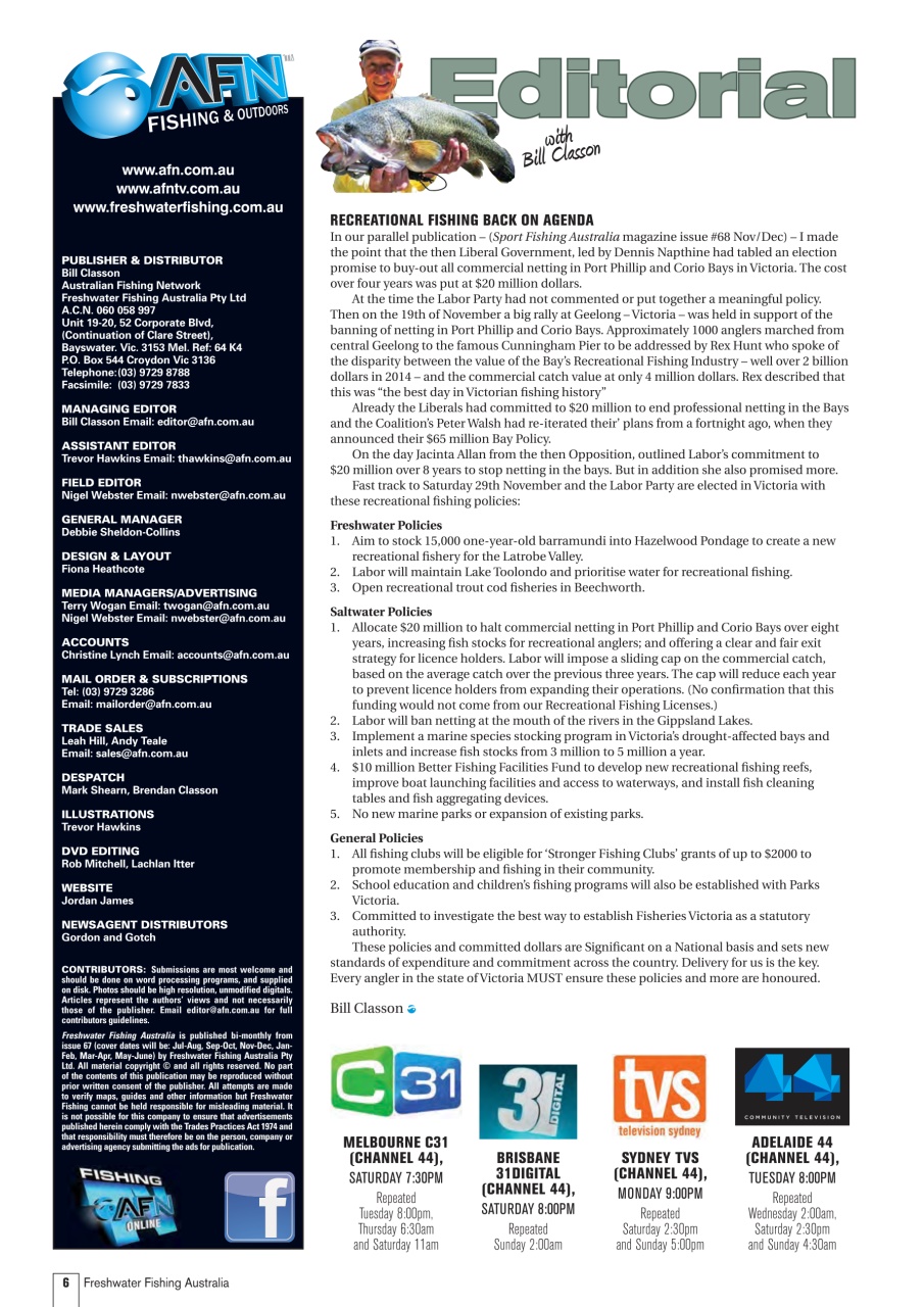 Freshwater Fishing Australia Preview Pages