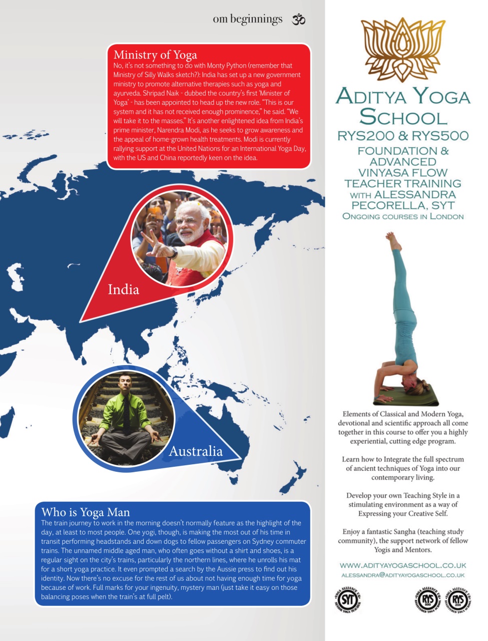 OM Yoga Magazine Preview Pages