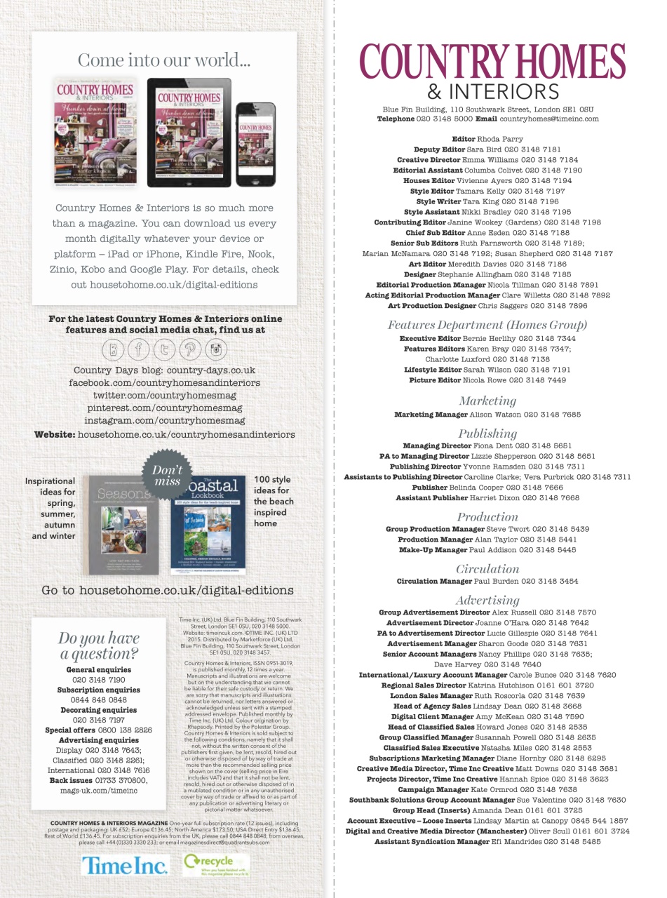 Country Homes & Interiors Preview Pages